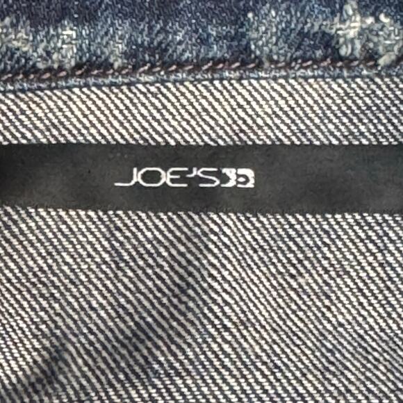 Joe's Jean Denim Contrast Sleeves Distressed Jacket Men S/M Cotton Black Blue - Picture 10 of 10